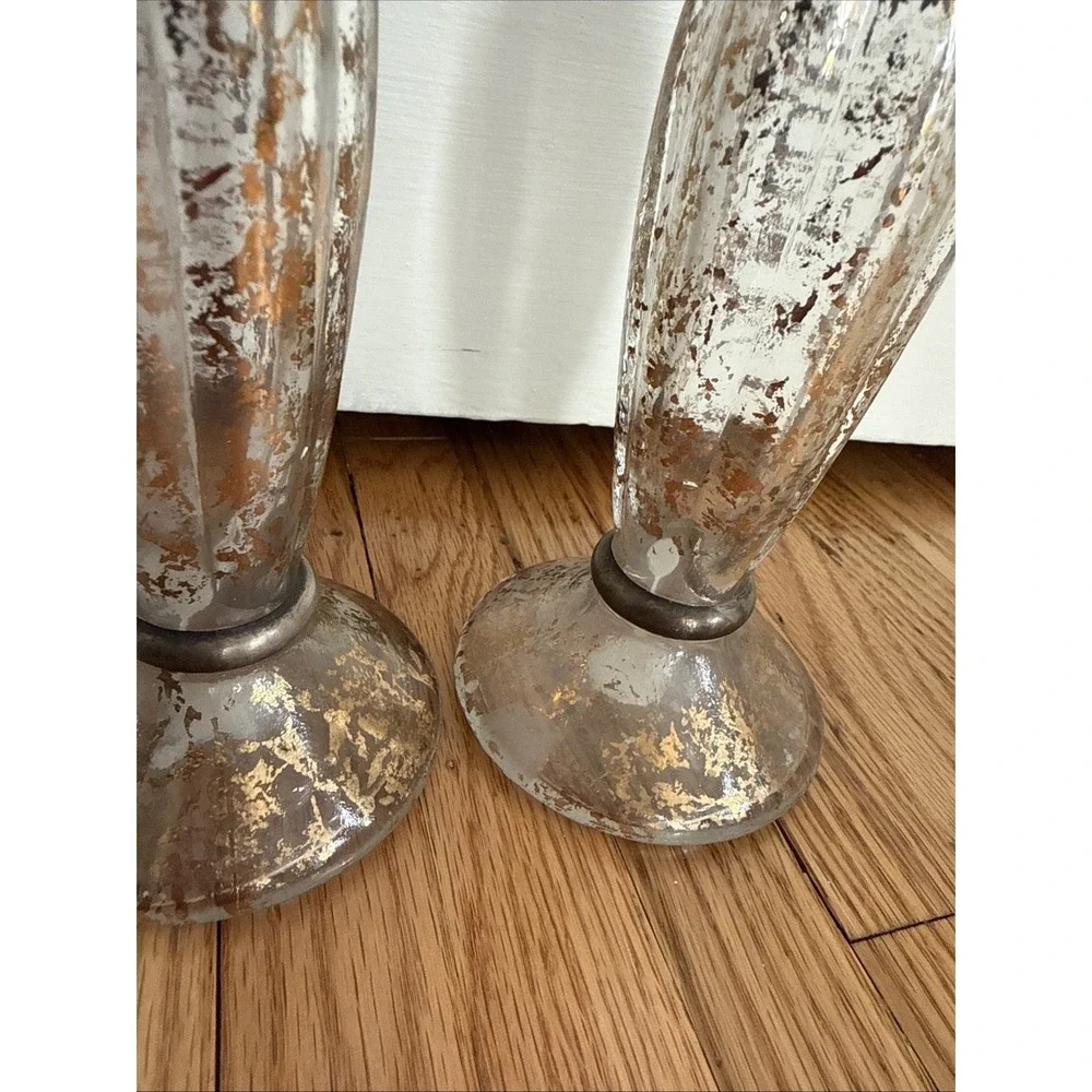 24 Carat Gold hand painted Clear Glass 9.5
